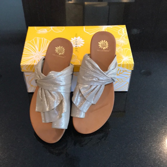 Yellow Box Shoes - Yellow Box New in Box Size 9 M Taupe Sparkle Flats